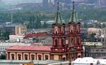Nová radnice - pohled z vyhlídkové věže, Katedrála Božského Spasitele, Ostrava